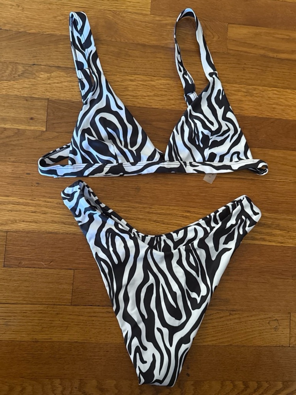 Zebra Print Two-Piece Bikini Set